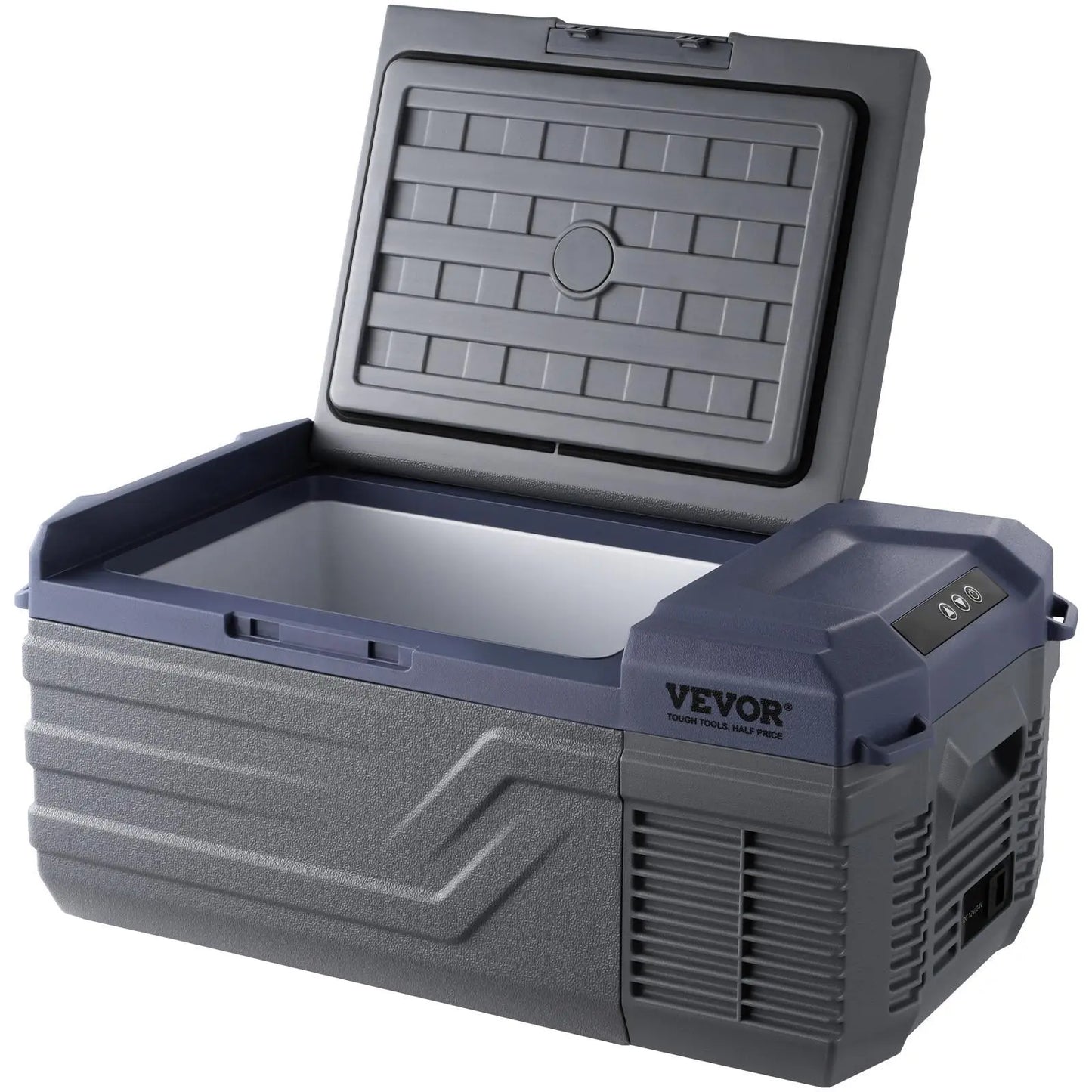 VEVOR 12V Portable Car Refrigerator and Freezer, 15L Single Zone Compressor Cooler with Adjustable Temperature Range of -4℉ to 68℉, Compatible with 12/24V DC and 100-240V AC for Outdoor, Camping, and RV Use