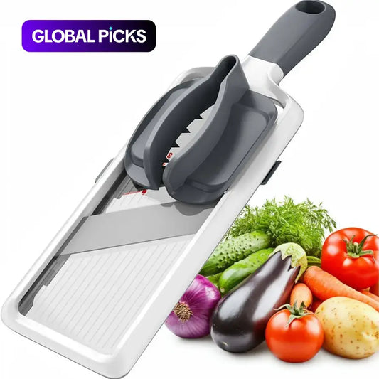 Adjustable Stainless Steel Multifunctional Vegetable Chopper and Slicer - 1 Count Kitchen Utensil and Gadget