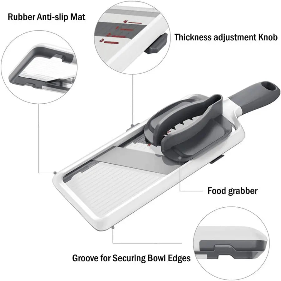 Adjustable Stainless Steel Multifunctional Vegetable Chopper and Slicer - 1 Count Kitchen Utensil and Gadget